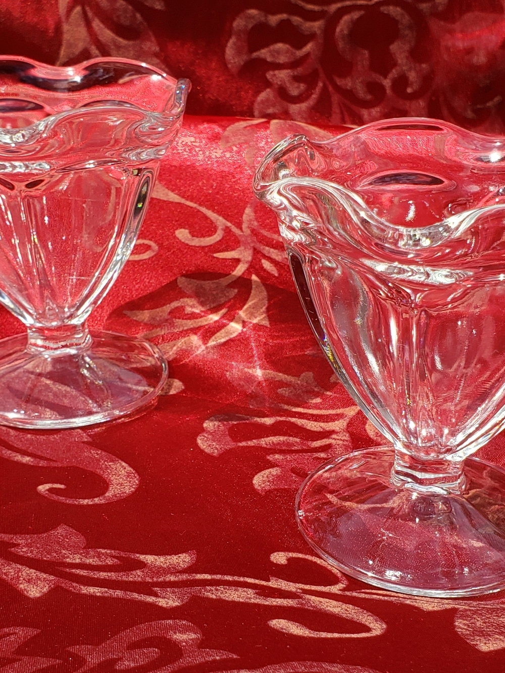 Vintage Anchor Hocking Tulip Sundae Dish,  Parfait Dessert - Set of 2